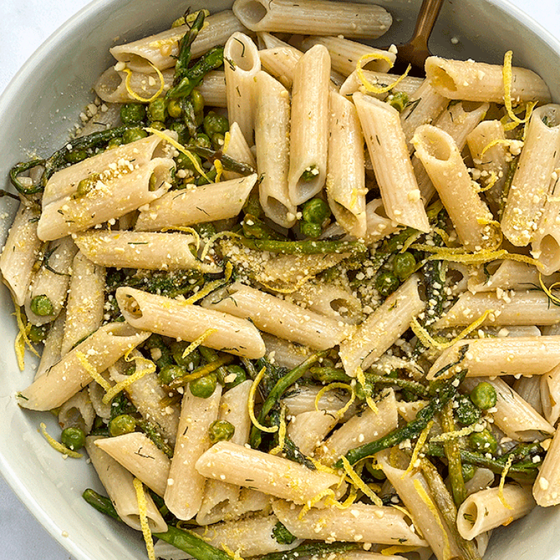 Asparagus Lemon Pasta with Peas GIRLS WHO EAT