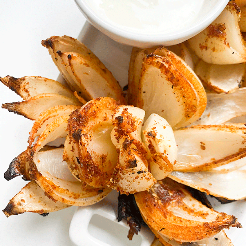 Grilled Blooming Onion - Girls Can Grill