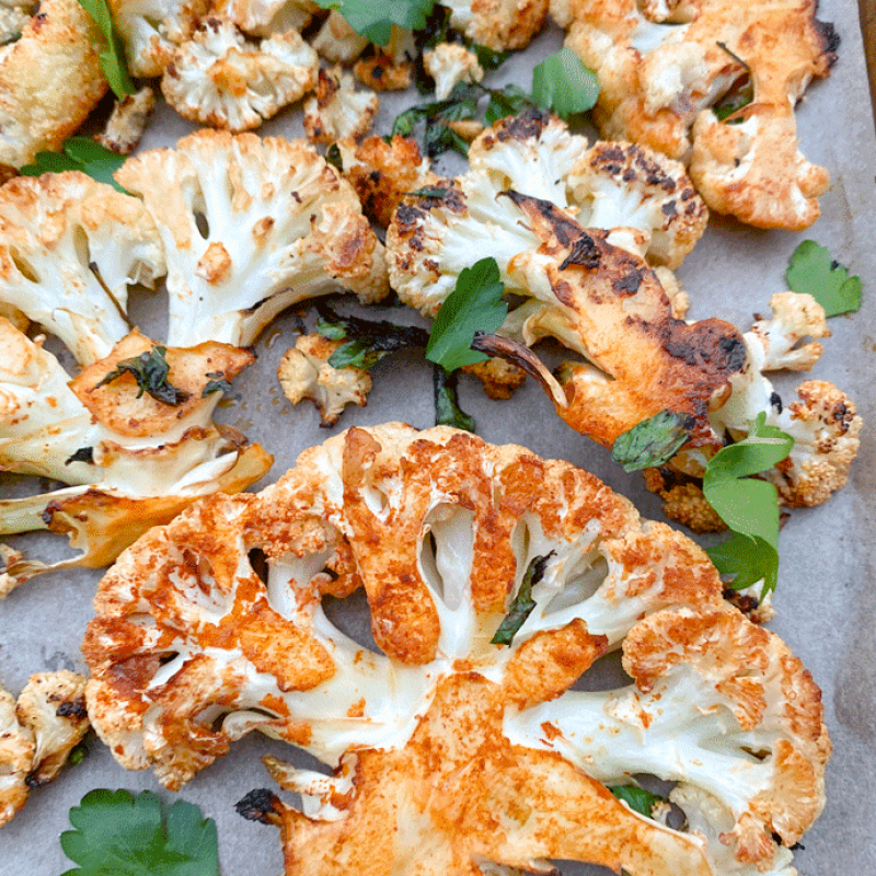 Lime Paprika Cauliflower Steaks | GIRLS WHO EAT